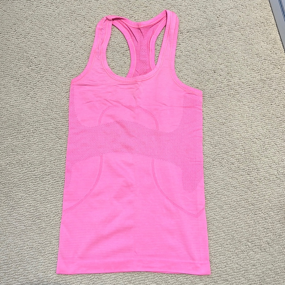 Pink lululemon swiftly tech racerback tank